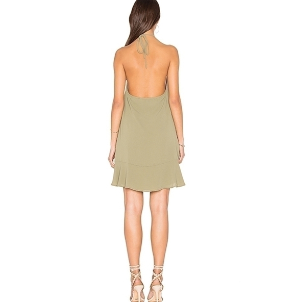 NWT The Fifth Label Green Khaki Halter Dress - Picture 3 of 9